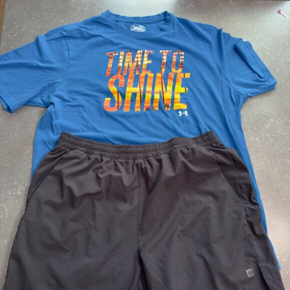 Under Armour “Time to Shine” Tee + Layer 8 Quick-Dry Shorts – Size XL - Picture 3 of 12